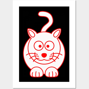 Red Cat Posters and Art